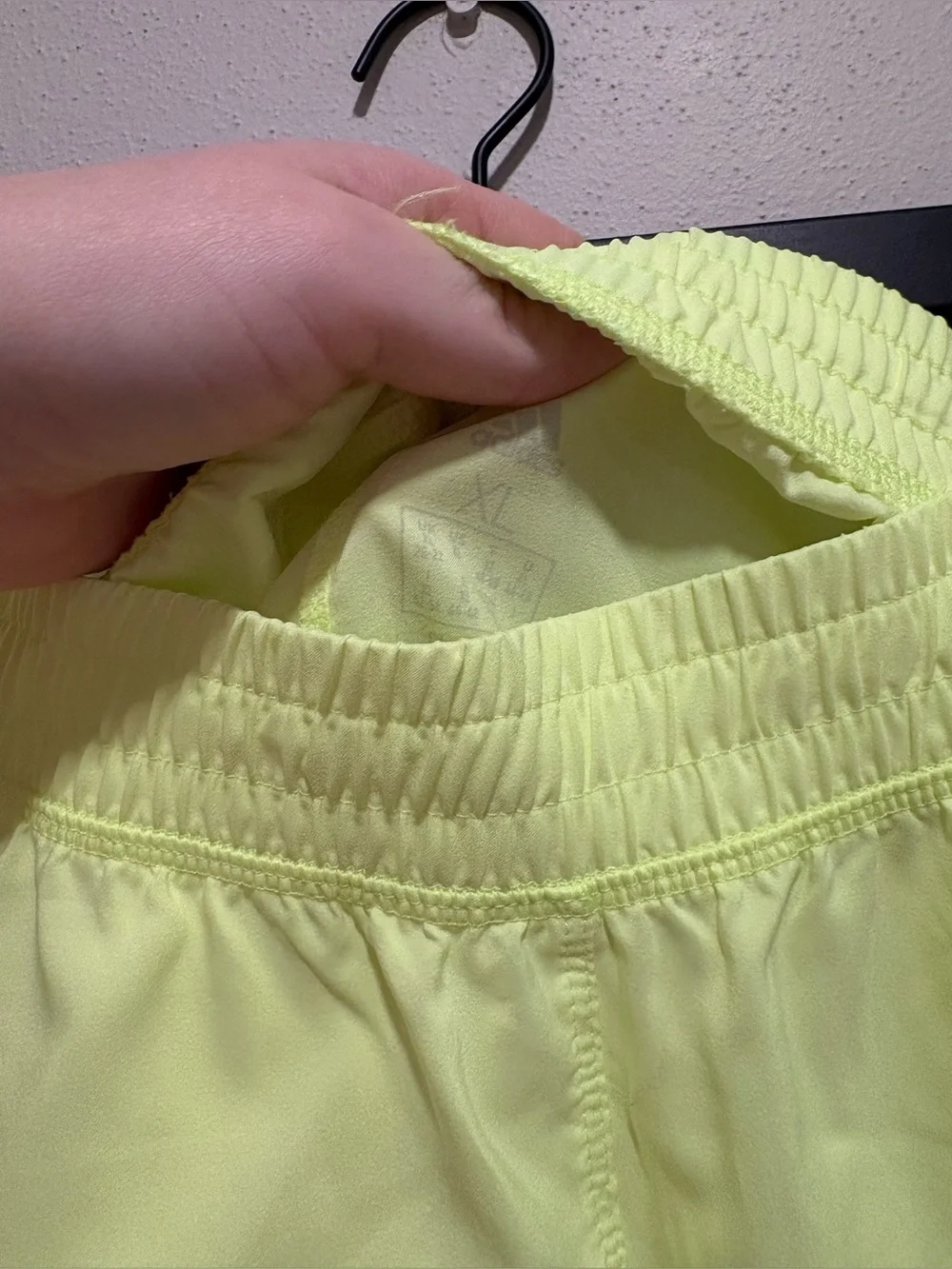 Adidas XL highlighter yellow athletic shorts